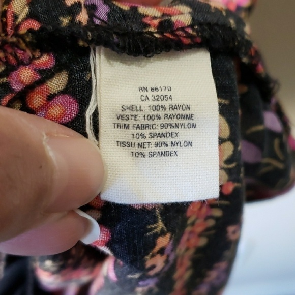 Anthropologie Maeve Floral Swiss Dot Dress Size S - Picture 6 of 8